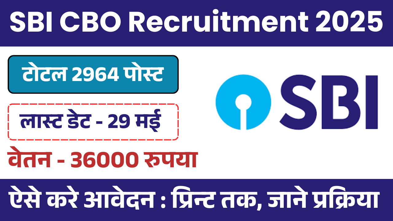 SBI Circle Based Officer (CBO) Vacancy 2025